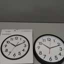 AKCISOT Wall Clock 10 Inch Silent Non-Ticking Modern Clocks Battery Operated - Analog Small Classic for Office, Home, Bathroom, Kitchen, Bedroom, School, Living Room (Black)