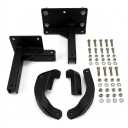 Universal Heavy Duty Black Powder Coated Steel Mounting Brackets Set with Hardware Kit, Universal Poly Fender Mounting Kit, Black Powder Coated Steel, Fits Dual Rear Wheel Trucks, 5 in Offset, Includes Hardware