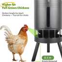 50LB Metal Chicken Feeder - Anti-Waste Design, 16 Ports, Black
No Clog & Smooth Gravity-Flow, Powder Coated Rust-Proof for Coop, Upgraded Window Design Allows Viewing of Feed Conditions