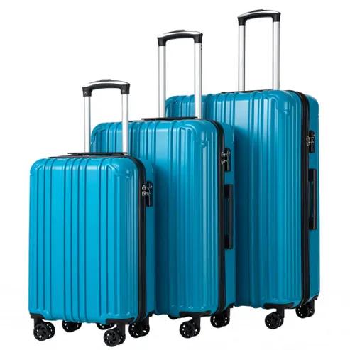 COOLIFE Luggage Expandable Suitcase PC+ABS 3 Piece Set with TSA Lock Spinner Carry on 20in24in28in YD80