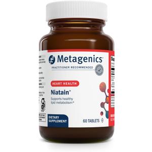 Metagenics Niatain Niacin B3-500 mg Nicotinic Acid with Sustained Release for Reduced Flushing - Supports Cholesterol, Energy, Nervous & Cardiovascular Health* - Non-GMO, Gluten-Free - GMP Certifie