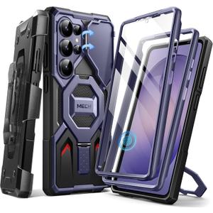 TONGATE Magnetic Stand for Samsung Galaxy S26 Ultra Case, Compatible with Magsafe, [Camera Cover & 2 Front Frames][Military Drop Protection] S26 Ultra Case Built-in Screen Protector & Belt Clip,Cobalt