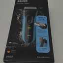 Braun Electric Series 3 Razor with Precision Trimmer, Rechargeable, Wet & Dry Foil Shaver for Men, Blue/Black, 4 Piece