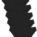 Seamless Underwear for Women No Show Panties Invisibles Briefs Soft Stretch Bikini Underwears 6 Pack L