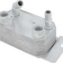 Engine Oil Cooler for Ford Escape 2017-2019 Transmission Oil Cooler Trans Cooler No.F1FZ7A095D/F1FZ7A095A Aluminum Alloy Silver Tone 1 Pcs Car