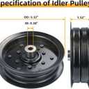 532197379 532196106 Idler Pulley for Husqvarna 46" 48" 54" Decks | Replaces Husqvarna 532196106 532197379 for Husqvarna YTH18542 YTH22V46 YTH2348 LGT2654 RZ5424 Z254F 42" 46" 48" 54" Decks