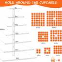 7 Tier Large Cupcake Stand, Square Cupcake Stand for 150 Cupcakes, Tiered Cupcake Holder Stand, Clear Acrylic Cupcake Tower Stand, Dessert Table Display Set for Gatherings and Celebrations