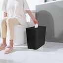 Trash Can - Plastic Waste basketbin - 3.5 Gallon- for Office,Home,Bathroom,Kitchen,Dormitory - Black
