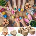 FoldTier 200 Pcs Heart Shaped Eggs Cartons 3 Count Natural Paper Pulp Egg Cartons with Jute Rope Reusable Cardboard Storage Baskets Holder Tray for Kitchen Easter Holiday Gifts Market Farm