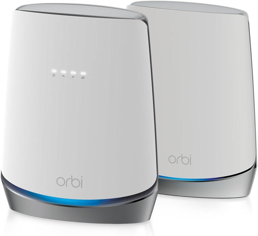 NETGEAR Orbi Cable Modem Router Combo Mesh System (CBK752) DOCSIS 3.1 AX4200 WiFi 6 (4.2 Gbps) Certified with Xfinity (up to 900Mbps, Spectrum & Cox (up to 1Gbps) Covers 5,000 sq.ft.