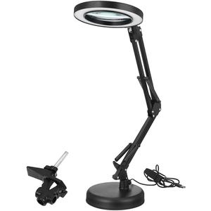 Magik 1-2 Pcs 10X Magnifying LED Glass Stand Crafts Welding Base Clamp Close Work (1 Pack)