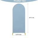 6FT Wedding Arch Cover Stretchy Fitted Arch Cover Round Top Stand Covers Double-Side Chiara Cover Backdrop Cover for Wedding Birthday Party Ceremony Baby Shower Decoration(Dusty Blue)