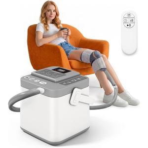 Cold Therapy Machine, Silent Brushless Pump Knee Ice Machine with Cryotherapy System, Ice Therapy Machine for Knee, Shoulder, Ankle, Leg and Hip