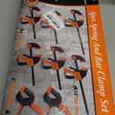 HORUSDY 8-Pack Bar Clamps for Woodworking, 12" and 6" Bar Clamps, Wood Working Clamp Sets, Quick Clamps F Clamp with 150 LBS Load Limit (8-Pack Wood Clamps)