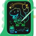 KOKODI LCD Writing Tablet Doodle Board, 3 4 5 6 Year Old Boys Toys Gifts, 8.5 Inch Drawing Pad Airplane Travel Road Trip Essentials, Dinosaur Toddler Kids Games Birthday Christmas Stocking Stuffers (Green)
