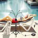 Standing Misters for Outside Patio  3.6 FT Adjustable Height Stand Misting System for Outdoor Cooling, Portable Water Mister for Mist Playing, Backyard, Porch & Sprinkler