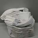 MYSKY HOME White Blackout Curtains 96 inches Long Pinch Pleated Curtains for Living Room Bedroom 100% Room Darkening Black Out Window Drapes with Hooks Back Tab, 40" Wide