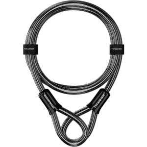 Titanker Bike Lock Cable,12mm Thick Security Cable with Loops Heavy Duty Steel Cable Vinyl Coated Bike Cable Lock Security Chain (4ft)