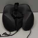 Neck Pillow for Traveling, Travel Pillows for Airplanes,100% Pure Memory Foam Travel Neck Pillow, Adjustable Flight Pillow, Portable Plane Accessories with Eye Mask, Earplugs, Carry Bag