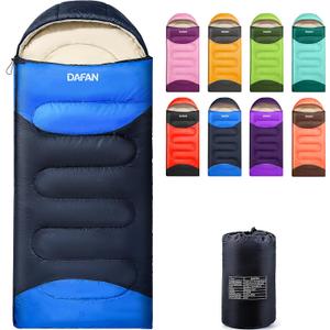 Lightweight Sleeping Bag for Adults, 3-Season Waterproof Backpacking Sleeping Bags with Compression Sack, Comfort Temp 5068F, Portable Camping Essential Gear for Travel, Hiking, Outdoor, Indoor