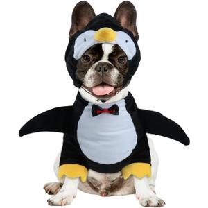 HOTUMN Penguin Halloween Costume - Cute and Funny Pet Costume Soft Dog Cosplay Outfits for Small Pets