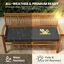 Outdoor Bench Cushion Waterproof, 59x18 Inch Bench Cushion for Outdoor Furniture, Fade Resistant Patio Furniture Cushions - Bench Pad Cushion for Garden Swing Porch Sofa Settee, Dark Grey