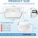 DA97-12650A, DA63-06963A, DA63-07104A (Right Side) Refrigerator Door Shelf Bin Basket Compatible With Sam-sung Refrigerator RF260, RF261, RF263beaesr Door Shelves - By Fetechmate