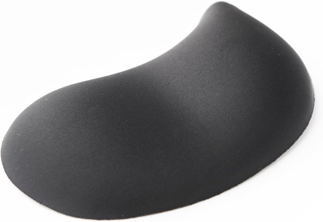 Ergonomic Mouse Wrist Rest Pad, Small Gel Mouse Keyboard Support Cushion Non-Slip Base, for Easy Typing and Wrist Pain Relief Office Computer, Laptop, PC Gaming (Black)
