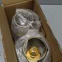 TRIROCKS Set of 2 Medium Battery Powered Outdoor Lantern 6.5'' High Metal Table Lamp Cordless Battery Operated Lamps with LED Edison Bulb for Home Wedding Parties Patio Events Indoors Outdoors(Brown)