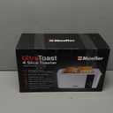 Mueller UltraToast Full Stainless Steel Toaster 4 Slice, Long Extra-Wide Slots for Bagels and Waffles, 6 Browning Levels, LED Display, Cancel/Defrost/Reheat Functions & Removable Tray, Kitchen Gadgets