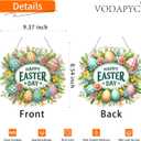 VODAPYC Easter Hanging Diamond Art Kits for Adults, DIY Double Sided Special Shaped Diamond Art Window Pendant Ornament(Happy Easter Wreath)