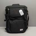 Modoker Dog Travel Bag Backpack, Airline Approved Pet Accessories Organizer for Dog and Cat with Shoulder Strap, 2 Dog Food Storage Containers, 2 Collapsible Dog Bowls,1 Pet Mat, Black