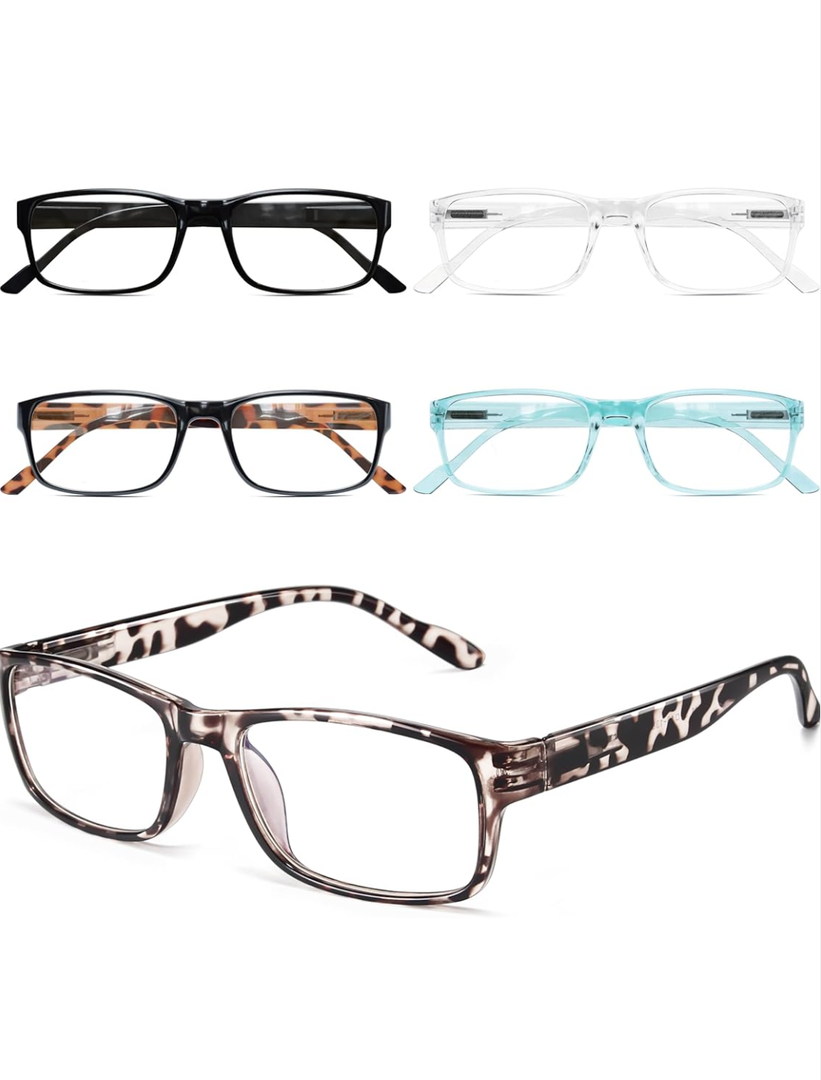 Gaoye Professional Reading Glasses for All Day - Computer Readers with Blue Light Protection - Value Pack (+1.75)