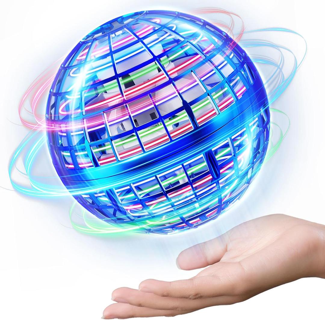 ENJSD 2025 Flying Orb Ball, Boomerang Hover Space Ball Flying Spinner, Orb Drone Orbit, Cool Toys Kids for 6 7 8 9 10+ Year Old Boys Girls Teens, Indoor Outdoor Toys (Blue)