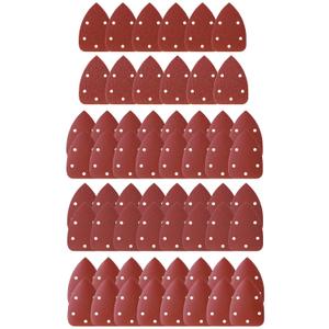 Bates- Mouse Detail Sander - 60 PCs, 40/80/120/180/240 Grit Sanding Pads, Compatible With Mouse & Palm Sanders (Red)