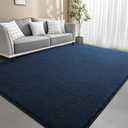 6x9 Feet Blue Area Rugs for Bedroom, Indoor Washable Memory Foam Rug for Living Room, Modern Aesthetic Minimalist Non-Slip Carpets for Kids Boys Girls Adults Dorm Home Decor