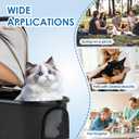 Pet Stroller for Small Medium Dogs Cats Up to 50lbs, Dog Stroller with Removable Carrier, One Click Folding Cat Strollers, All-Terrain 4 Wheels Pet Strollers, Beige