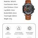 NAVIFORCE Men's Military Digital Watches Analog Quartz Waterproof Watch Sport Multifunctional Leather Wristwatch