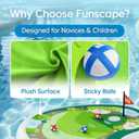 Funscape Kids Inflatable Golf Pool Toys, Fun Swimming Pool Game, Floating Water Chipping Green W/Sticky Balls, Yard Summer Party Birthday Gift 3 4 5 6 7 8 9 12 Years Old Boys Girls Teen Adults Family