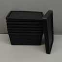 Plastic Storage Baskets Set of 6 Sturdy Small Organizer Bins Storage Baskets for Shelves,Closet,Countertops, Desktops, Cabinets and Badrooms,Black