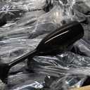 Domensi 100 Pack Black Acrylic Champagne Flutes Bulk 6 oz Unbreakable Reusable High Stem Plastic Toasting Goblets for Wedding, Party, Camping & Restaurant