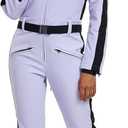 YEEFINE Women's One Piece Ski Suit Waterproof Snowsuits Snowboard Suit Onesies Jumpsuits Winter Outdoor Snow Suits (Purple)