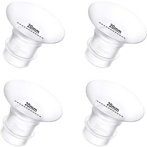 4Pcs Breast Pump Flange Insert 20mm Compatible with Momcozy/Spectra/Medela/eufy/Elvie/Lansinoh/Paruu P10 Breast Pump, Fit for Momcozy M5/M9/M6/V2 Pro/V2 pro/S12 Pro/eufy E10 S1 S1 Pro, 24mm Flange