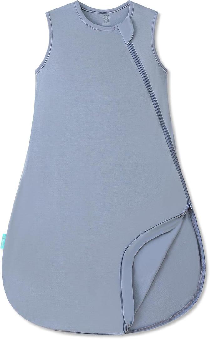 PurComfy Summer Sleep Sack, 0.5 TOG Bamboo Viscose Baby Wearable Blanket with 2-Way Zipper, Soft Breathable Baby Sleeping Bag (Whale)