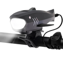 Bike Horn with Light, 120dB Electric Bicycle Bell & 400LM Rechargeable Headlight, IPX4 Waterproof Kids Bike Accessories for Boys/Girls, Scooters Black