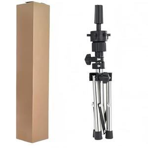 Yiifiulyn Mannequin Head Stand, Mini Tripod Stand for Hairdresser Practice Hair Styling, Lightweight Protable Movable Metal Tripod Stand for Wigs Display (Silvery)