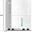 ZAFRO 25 Pint（max） 2500 Sq Ft Dehumidifier, Portable Dehumidifier with Drain Hose & Dry Clothes Mode, 38.7dB Ultra Quiet for Home, Large Room, Basement, Garage, Bathroom, Bedroom with Washable Filte