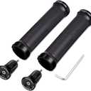 Double Lock Bicycle Handlebar Grips - Rubber Comfortable BMX Mountain Bike Grips