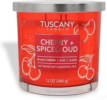 Cherry + Spiced Oud: Black Cherry Scented Jar Candle (12 oz) — Painters' Palette Collection