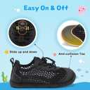 Barerun Toddler Water Shoes Barefoot Kids Water Shoes Boys Girls Aqua Socks Quick-Dry Breathable Toddler Sandals Slip on Indoor Outdoor Walking Shoes for Beach Swim Pool (Black), 10